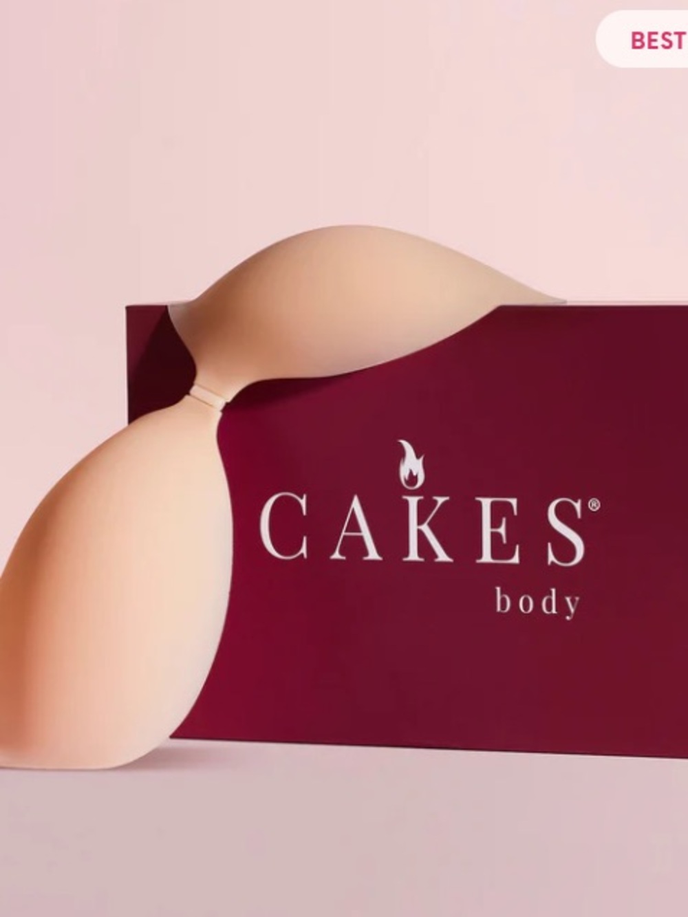 NWT Cakes Body Cleavage Adhesive Bra Honey Medium